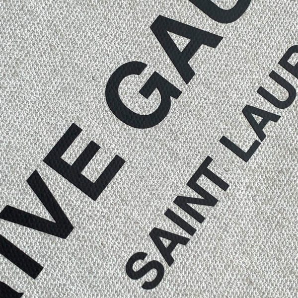 RIVE GAUCHE LARGE TOTE BAG IN PRINTED CANVAS AND LEATHER