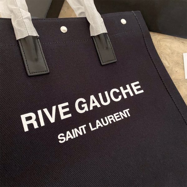 rive gauche N0*H/south tote bag in printed canvas and leather