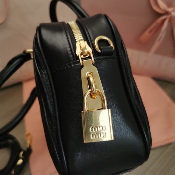 Matelasse nappa leather top-handle bag