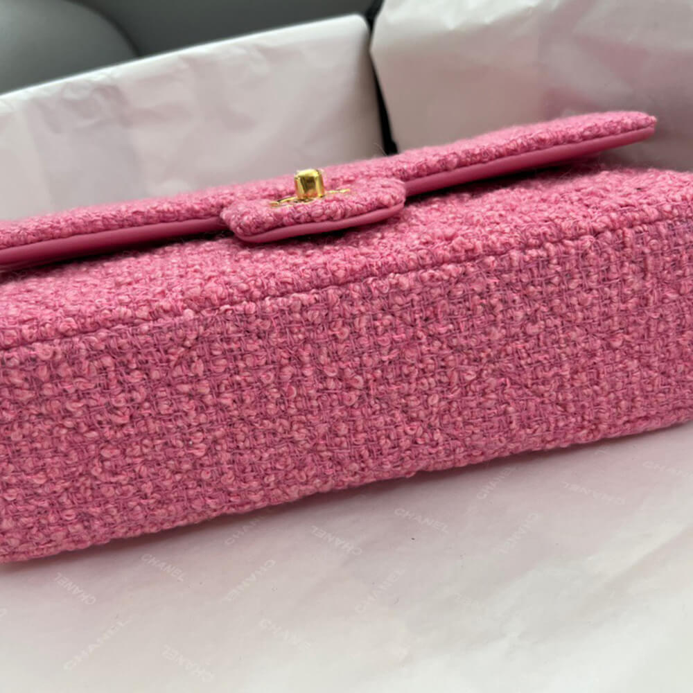 Ch*el tweed medium classic flap bag