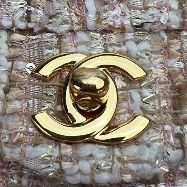 Ch*el tweed medium classic flap bag