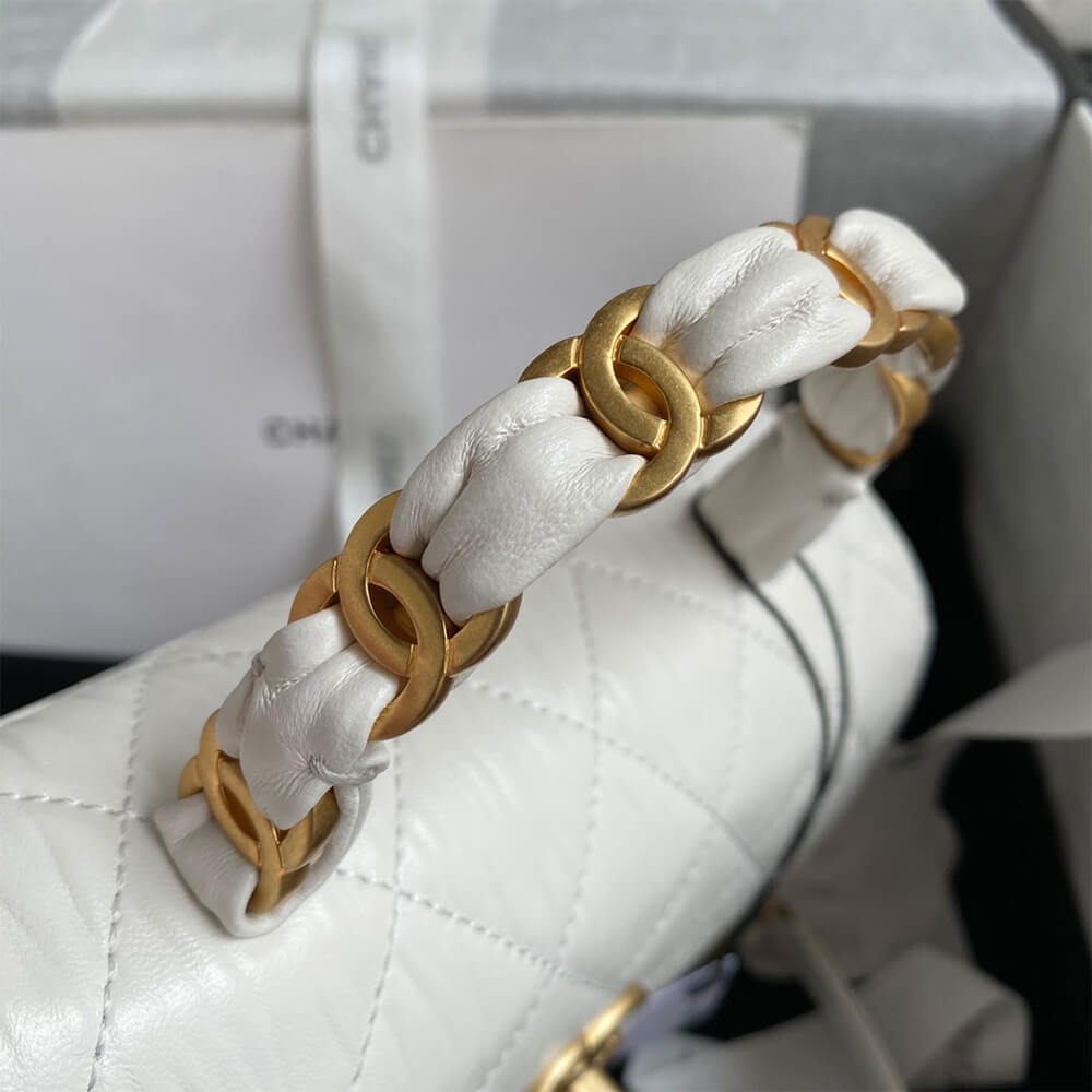 Ch*el mini flap bag with top handle