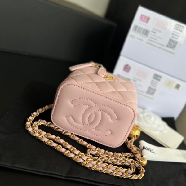 Ch*el quilted pearl crush mini vanity case