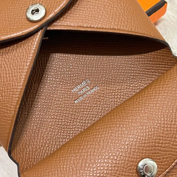 H**mes calvi duo compact card holder