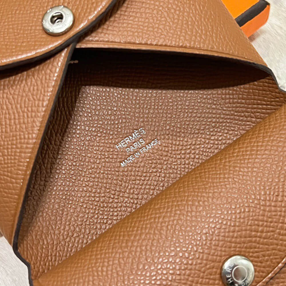 H**mes calvi duo compact card holder