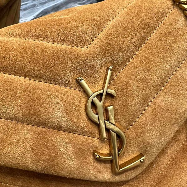 LOULOU SMALL CHAIN BAG IN ??Y?? QUILTED SUEDE