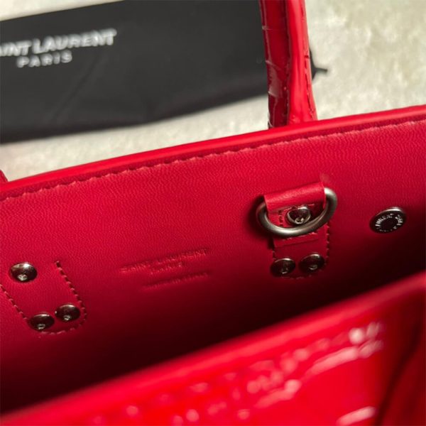 YSL SAC DE JOUR NANO IN EMBOSSED CROCODILE SHINY LEATHER