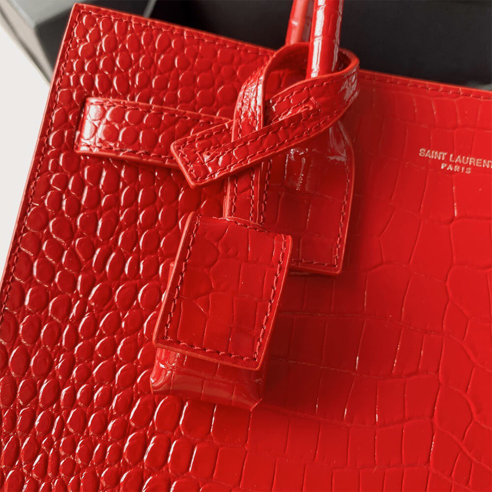 YSL SAC DE JOUR BABY IN CROCODILE-EMBOSSED
