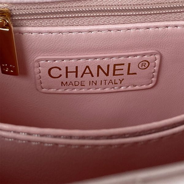 Ch*el coco handle bag small