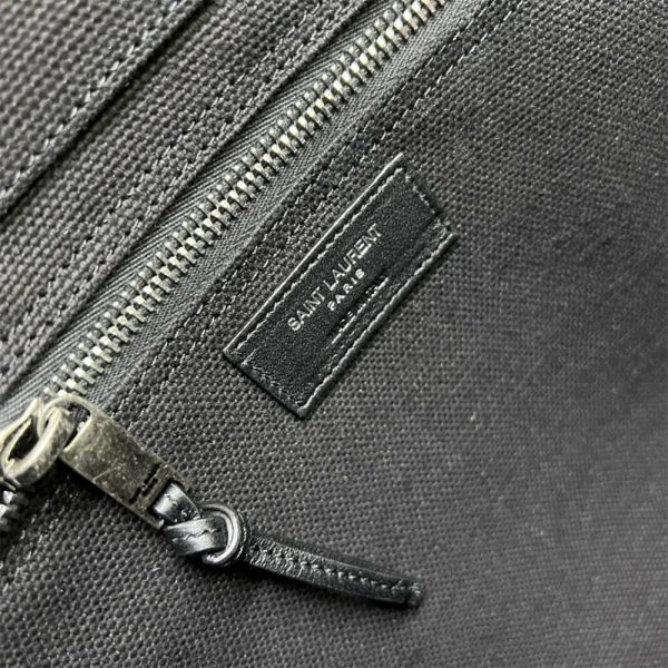 RIVE GAUCHE TOTE BAG IN LINEN AND LEATHER