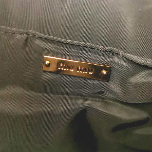 Miu Wander matelasse regenerated nylon hobo bag