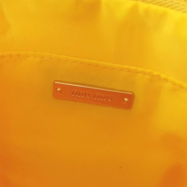 Miu Wander matelasse regenerated nylon hobo bag