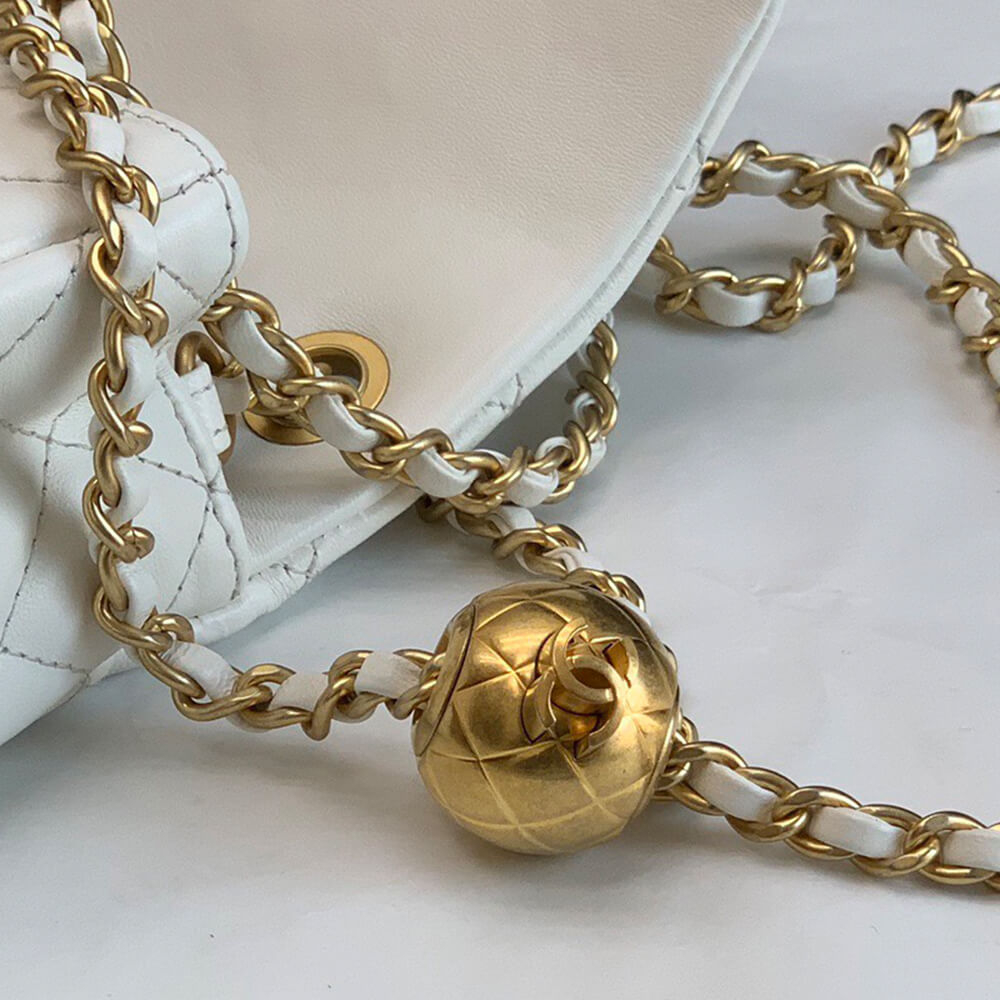 Ch*el pearl crush mini rectangular flap bag