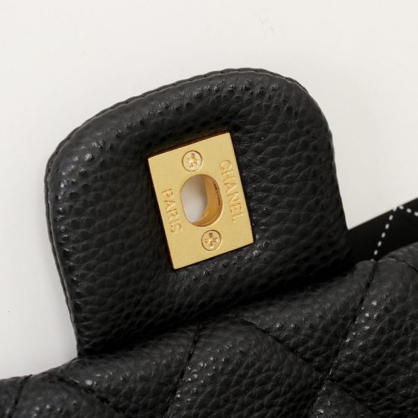 Ch*el travel flap bag black