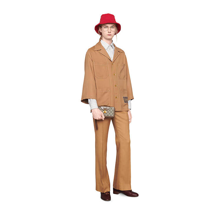 G*u*i gg mini bag with clasp closure