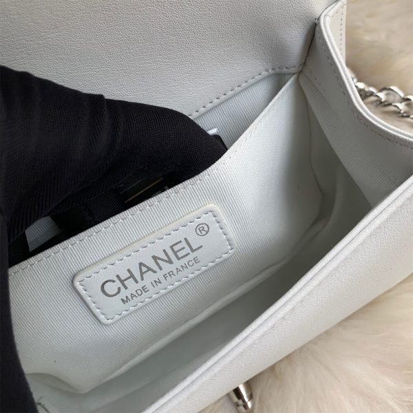 Ch*el chevron small boy bag(high-end)