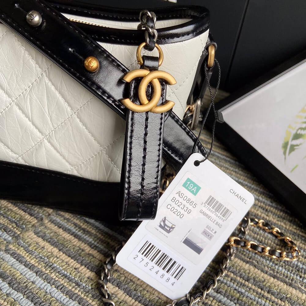 Ch*el calfskin quilted small gabrielle hobo