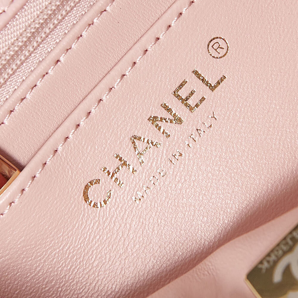 Ch*el mini flap with top handle