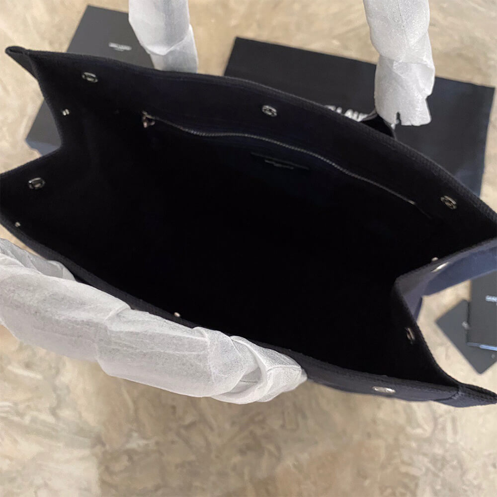 rive gauche N0*H/south tote bag in printed canvas and leather