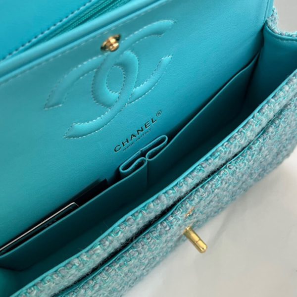 Ch*el tweed medium classic flap bag