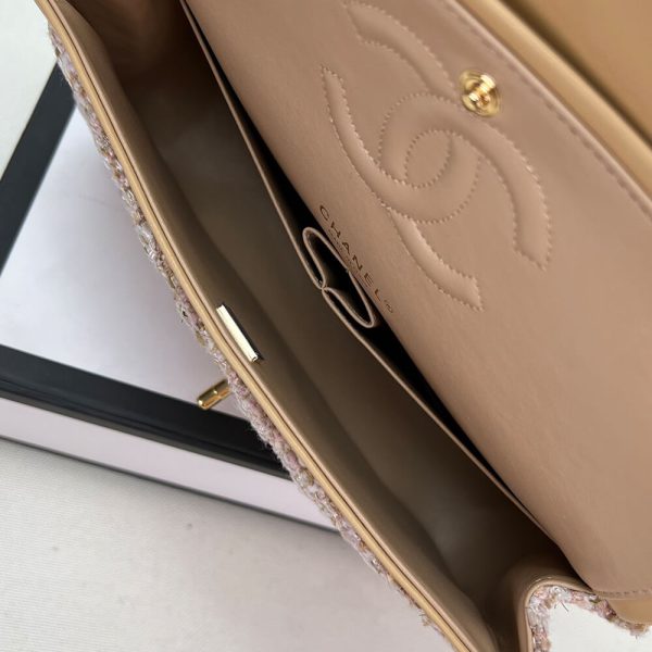 Ch*el tweed medium classic flap bag