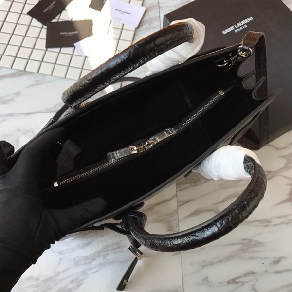 SMALL SAC DE JOUR IN MATTE EMBOSSED CROCODILE LEATHER