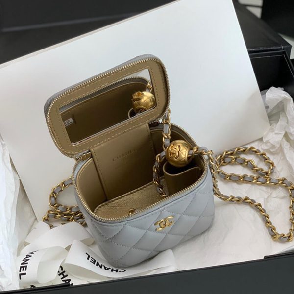 Ch*el quilted pearl crush mini vanity case