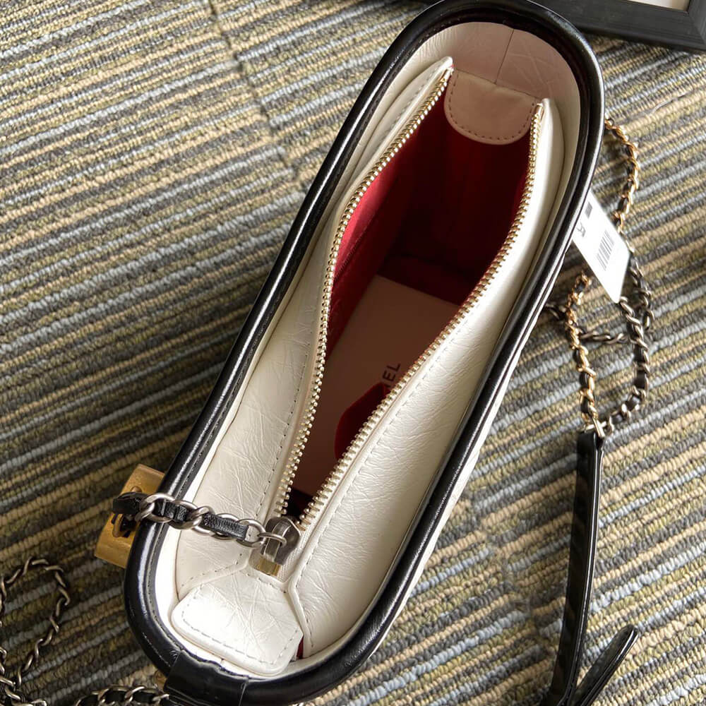 Ch*el calfskin quilted small gabrielle hobo