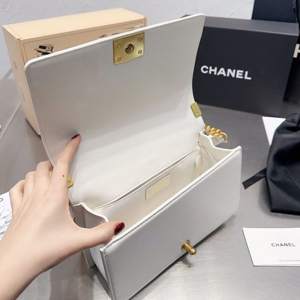 chevron boy Ch*el handbag