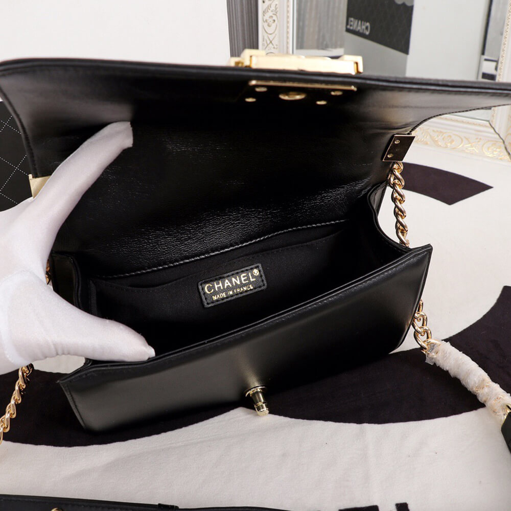 chevron boy Ch*el handbag