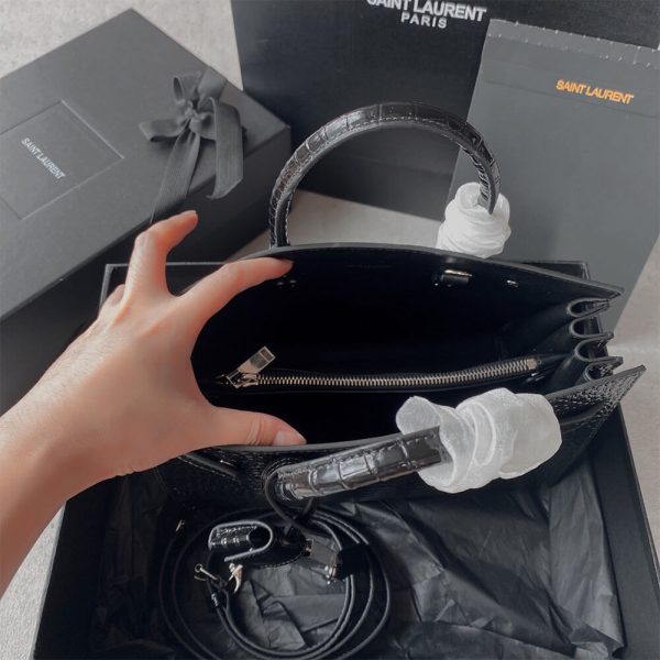 YSL SAC DE JOUR BABY IN CROCODILE-EMBOSSED