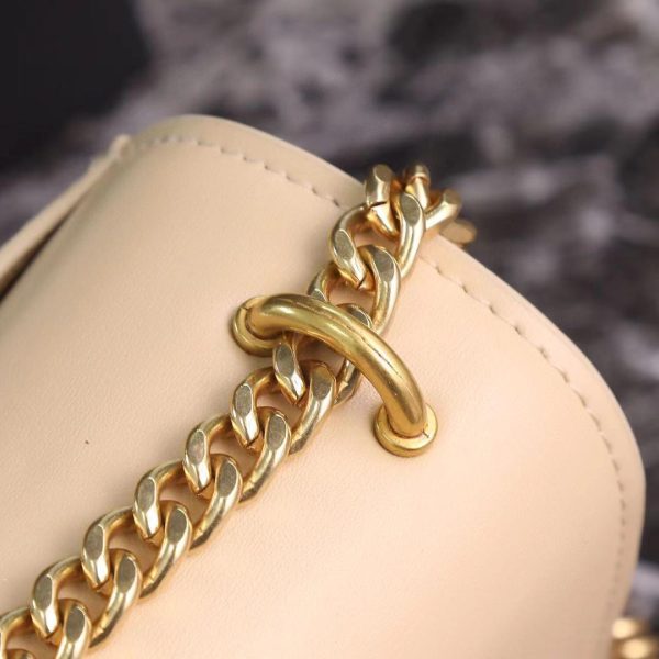 SUNSET MEDIUM CHAIN BAG IN SMOOTH LEATHER